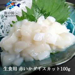 生食用 赤いか ダイスカット 100g 解凍するだけで食べられます アカイカ 赤イカ グルメ 寿司 海鮮 お茶漬け ご飯のお供 海鮮丼 漬け丼 手巻き寿司 寿司ネタ 端材 海の端っこ