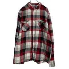 AMERICAN RAG 長袖 チェック ネルシャツ XL ホワイト レッド ブラック 2ポケット ビッグサイズ 古着卸 アメリカ仕入 a612-5526