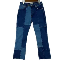 ZARA ザラ パッチワーク デニムパンツ sizeEUR 36/ブルー系