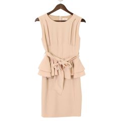 FRAY I.D フレイアイディー 春夏★ ペプラム タイト ノースリーブ ワンピース ドレス Sz.1 レディース
