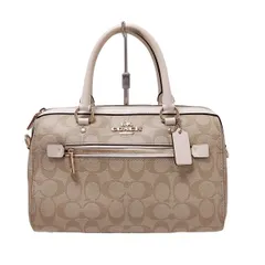 美品 COACH コーチ 83607 シグネチャー PVC×レザー COACH コーチ 83607 シグネチャー ボストンバッグ PVC