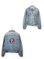 古着 80s USA製 Levi's 70506-0216 「Grateful Dead」 ハンド ポケット付 デニム トラッカー ジャケット Gジャン 44R