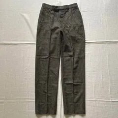 90s　vintage　Paul Smith　ポールスミス　ブラウンチェック柄　ウールスラックス　センタープレス　斜めポケット　グランジ　Y2K　C-BOY