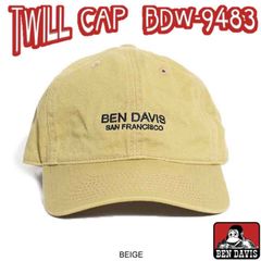 Dead Stock◾️新品/未使用◾️BEN DAVIS ベンデイビス<ベージュ＞ 帽子 キャップ メンズ レディース パネルキャップ 6パネル TWILL CAP ベースボールキャップ BDW-9483
