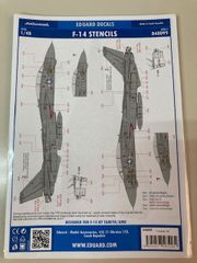 エデュアルド D48099 F-14 トムキャット ステンシル 1/48 デカール