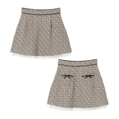 夢展望公式 [新品未使用] ピコレース台形ミニスカート [レオパード] 他カラー別ページ有 dearmylovemillor スカート 台形（ミニ） 534350-01