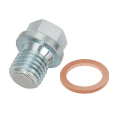 【大特価】motoparty バイク用ドレンボルト M12 x 1.5mm マグネット付き ホンダ/ヤマハ/カワサキ系 YFM 50 レブル250(17-20) PCX125(10-18)に適用 ドレンワッシャー付き スチール製 ボルト