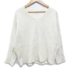 アーバンリサーチ ドアーズ URBAN RESEARCH DOORS リブニット セーター 長袖 ドルマンスリーブ Vネック 切替 無地 F アイボリー /FF24