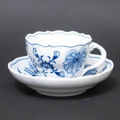マイセン ブルーオニオン ティー／コーヒー兼用カップ＆ソーサー（00582）