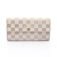 ルイ・ヴィトン LOUIS VUITTON 二つ折り長財布 ポルトフォイユ サラ  N61735 PVCコーティングキャンバス レザー ポルトフォイユ サラ レディース Used B