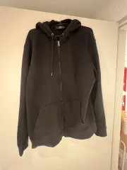 XXL H ＆ M 黒 裏起毛 フード ジップアップ