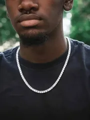 ジュエリー メンズ ネックレス 1個 メンズ ラインストーン 合金ネックレス ペンダント フルセットダイヤモンド付き