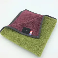 【迅速発送】kainoo 今治タオル ハンドタオル 日本の伝統色 34cm×35cm (緑系 威光茶いこうちゃ×紫根色しこんいろ) 日本製 今治 無地タオル 優しい肌触り エステ用タオル キッチンタオル リバーシブル 綿100％ コットン100％ キャンプ