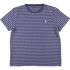古着 ラルフローレン Ralph Lauren POLO RALPH LAUREN CUSTOM SLIM FIT 半袖 ボーダーTシャツ メンズXL相当/eaa554218