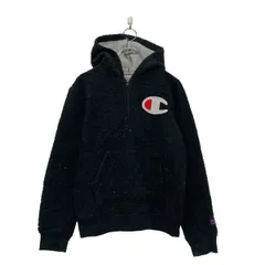 champion プリント スウェット パーカー チャンピオン L ブラック フリース 古着卸 アメリカ仕入 a607-5891