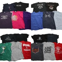 古着卸 まとめ売り カラーMix プリント 半袖Tシャツ 20枚セット (メンズ 3XL ) ベアーズ NFL スヌーピー ヘンリーネック 中古 古着 MZ7795