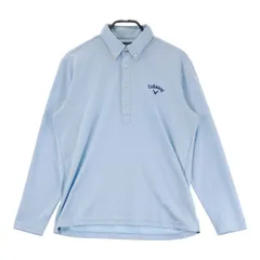 サイズ：L CALLAWAY キャロウェイ  長袖ポロシャツ ボタンダウン 総柄 ブルー系 [240101534593] ゴルフウェア メンズ ストスト