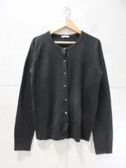 GU ジーユー カシミヤタッチ クルーネック カーディガン ブラック Sサイズ 251-261745