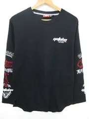 【送料無料】【美品】GOTCHA ガッチャ 厚手生地 長袖Tシャツ ロゴ刺繍 両袖刺繍 黒 ブラック メンズMサイズ ■管理番号L27327SSS24-231007-20-3(（510）4)
