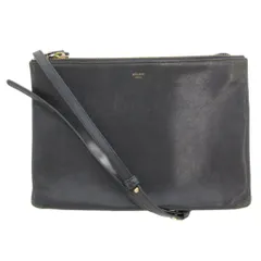 【現行品！良品！✨】セリーヌ ショルダーバッグ トリオ 3連 ポシェット 黒 現行品！良品！✨】セリーヌ ショルダーバッグ トリオ 3連