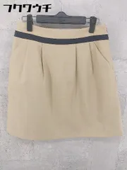 ◇ BEAMS HEART ビームスハート サイドジップ ミニ スカート サイズ0 ベージュ系 ネイビー レディース 【中古】 【1002802427480】