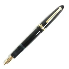 良品▼MONTBLANC モンブラン NO.146 マイスターシュテュック ホワイトスター ペン先14K 万年筆 ブラック×ゴールド Mニブ ドイツ製