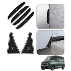 新品 OuTLife 三菱 新型デリカミニ 全シリーズ適用 デリカミニ専用アクセサリー ドアコーナーガード ドアガード サイドプロテクター 傷防止 専用ロゴ 流線型デザイン DIY最適 多位置取り付け可能 汚れ防止 カーパーツ げ落ちなく 高粘着度 取り付け