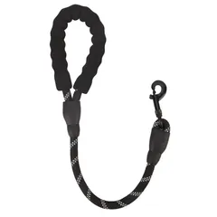 Quikaboo ショートリード 大型犬 頑丈 ショルダーリード ストラップ 犬用リード しつけ リード ショート (ブラック) [ブラック]