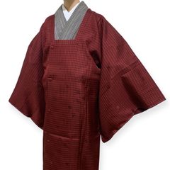 R-1215　和装コート　道行コート　ロング　裄68センチ　レディース　着物用　一部しつけ糸付き