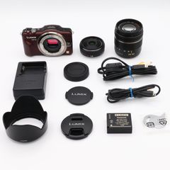 パナソニック ミラーレス一眼カメラ LUMIX GF3 ダブルレンズキット センシュアルブラウン DMC-GF3W-T　#250221_FS1SA501747