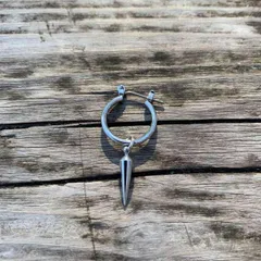 片耳ピアス スパイク フープピアス 15mm チタンポスト メンズ レディース