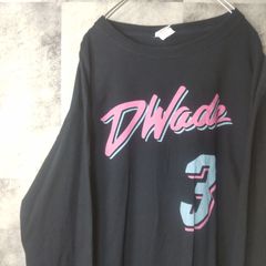 ビンテージロンT☆　USA古着　ブラック　プリント　M　C28