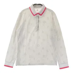 サイズ：OT ADIDAS GOLF アディダスゴルフ  長袖ポロシャツ 総柄 ホワイト系 [240101408636]# ゴルフウェア レディース ストスト