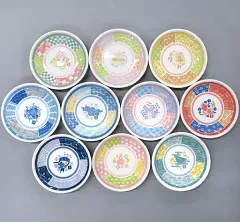【中古】皿・ボウル 全10種セット 絵皿 「一番くじ 鬼滅の刃 ～思い出の蝶屋敷～」 F賞