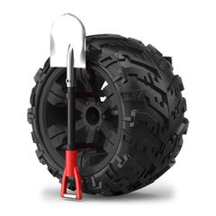 [新品・未使用]Meliore ミニ スペア タイヤ 背面 スコップ タイヤ 社外 品 ジムニー ランクル ハスラー RAV4 エクストレイル クロカン ジープ ラングラー パジェロ ドレスアップ ブラック 黒 [ブラック]