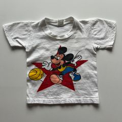 <70-80>kids vintage T-shirt MICKEY Disney/　kids used 　USA 【E1-66】ミッキー　子供服　アメリカ　ビンテージ