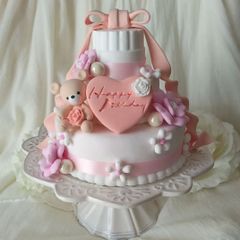 ピンクりぼんのクレイケーキセット ピンクりぼんのクレイケーキセット