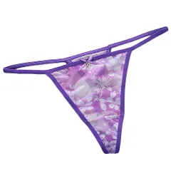 Tバック レディース Gストリング ゴム紐 サイドストリング チャーム付き 透ける シースルー リボン セクシー おしゃれ  黒 白 赤 紫 水色 S M L rt-014