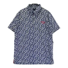 サイズ：L CALLAWAY キャロウェイ  半袖ポロシャツ 総柄 ネイビー系 [240101452869] ゴルフウェア メンズ ストスト