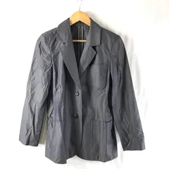 トラサルディ TRUSSARDI ジャケット 胸ポケット サイドポケット 肩パット 綿100％ 袖ボタン グレー 42サイズ 2025062600317のサムネイル