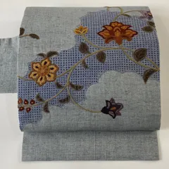名古屋帯 相良刺繍 可愛い花 紬 八寸 正絹 AO-4546 2025年最新】相良刺繍 帯の人気アイテム - メルカリ