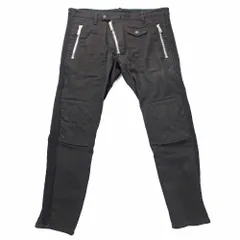 【天白】【DSQUARED2】ディースクエアード パンツ バイカーパンツ ブラック サイズ50 ジップ スキニー ズボン ボトムス アパレル 服 メンズ【中古】