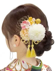 新品 赤 手作り お祭り 白 花火大会 網飾り 紐 ピンポンママ 結婚式 青 着物 和装 和服 卒業式 袴 成人式 B6001 髪飾 つまみ細工 髪飾り 浴衣 【JZOON】8色展開