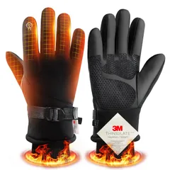 防寒手袋 防寒グローブ 【3Mシンサレート・裏起毛】 手袋 メンズ レディース スマホ対応 タッチパネル アウトドアグローブ 自転車グローブ バイク スポーツグローブ サイクルグローブ 防風 撥水加工 冬用 保温 厚手 革 滑り止め 紛失防止結び付け 男女兼用