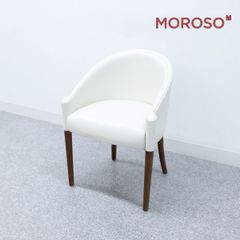 【展示品】MOROSO モローゾ RICH リッチ ダイニング アーム チェア ラウンジ レザー ホワイト アントニオ・チッテリオ