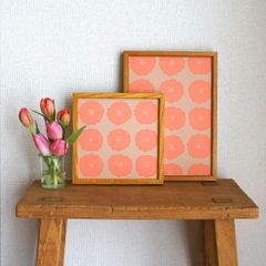 「 kasumi sou dot（ beige orange ）」20cm角／A4ポスター