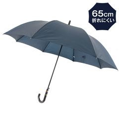 紳士　傘　長傘　65cm　黒　グレー　チェック　梅雨　台風　耐風