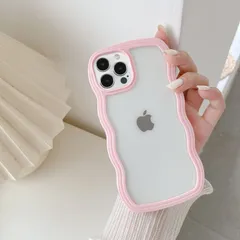 【新着商品】UEEBAI iPhone 12/iPhone 12 Pro 6.1 inch 用 ケース 可愛い おしゃれケース アイフォンケース ウェーブ デザイン ケース カラフルケース クリア TPUカバー 波状エッジ ソフトシェル ケース ワイヤレス充電