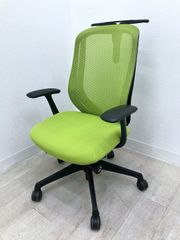 【中古品】オカムラ 固定肘付シルフィーチェア C646XR グリーン