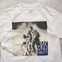 90s 90年代 エロス・ラマゾッティ 世界巡業 ツアーT バンT Tシャツ プリント シングルステッチ ホワイト 白 古着 【UR-0538】